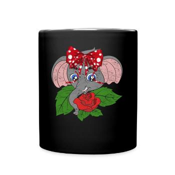 Elephant - Full Color Mug - black - Front