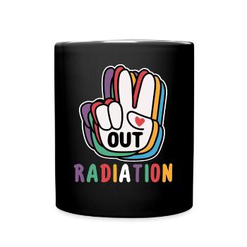 Out Radiation Last Day Of Radiation Cancer Warrior - Full Color Mug - black - Front