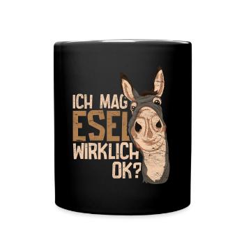 Donkey - Full Color Mug - black - Front