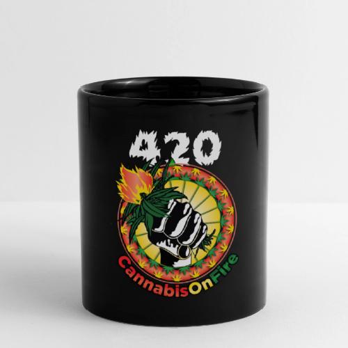 Whimsical 420 OnFire Time Weed Marijuana Design - Full Color Mug