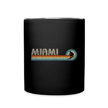 80s Miami Vintage Shirt Retro Miami Beach - Full Color Mug - black - Front
