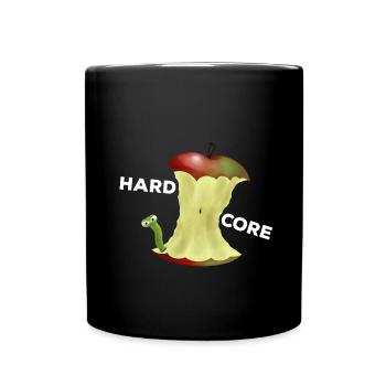 Apple core worm hard core - Full Color Mug - black - Front