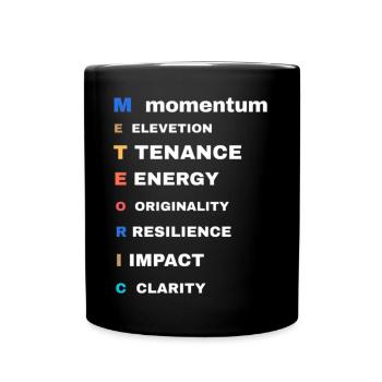 meteoric tee - Full Color Mug - black - Front