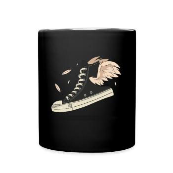 Sneakers with wings - Full Color Mug - black - Front