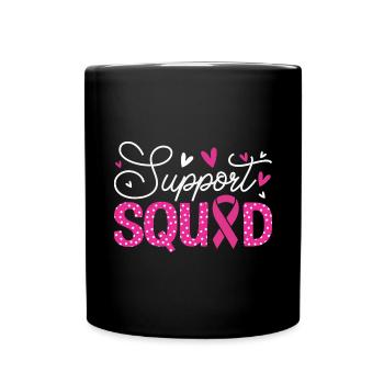 Breast Cancer - Support Squad - Full Color Mug - black - Front
