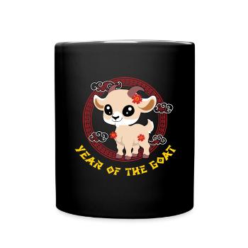 Year Of Goat Cute Zodiac Kawaii New Year - Full Color Mug - black - Front