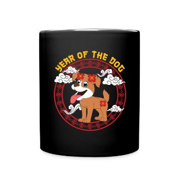 Year Of Dog Cute Zodiac Kawaii New Year - Full Color Mug - black - Front
