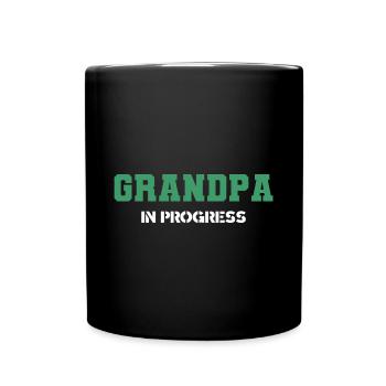 Grandpa In Progress, Future Grandfather Gift - Full Color Mug - black - Front