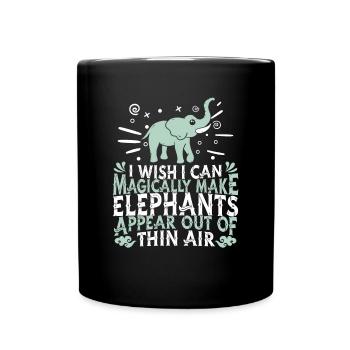Elephant - Full Color Mug - black - Front