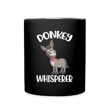 Donkey Whisperer Funny Donkey Gift - Full Color Mug - black - Front