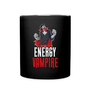 Energy Vampire Funny Vampire Gift - Full Color Mug - black - Front
