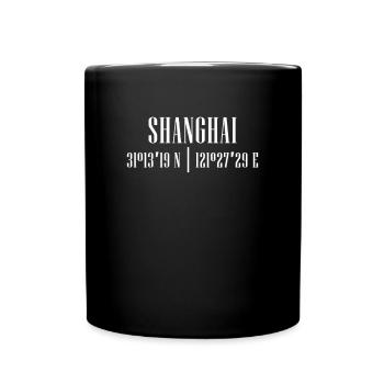 City Coordinates Shanghai - Full Color Mug - black - Front