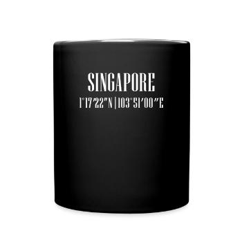City Coordinates Singapore - Full Color Mug - black - Front