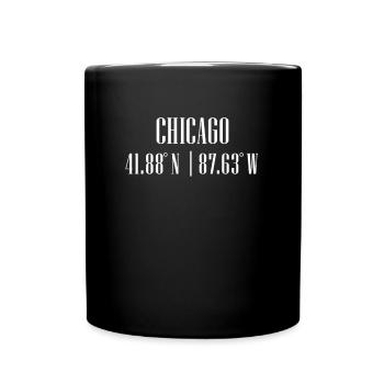 City Coordinates Chicago - Full Color Mug - black - Front