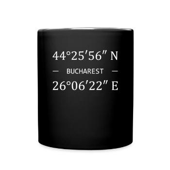 City Coordinates Bucharest - Full Color Mug - black - Front