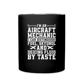 Aircraft Mechanic Hilarious - Full Color Mug - black - Front
