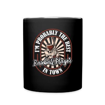 Baseball Baseballer Hilarious - Full Color Mug - black - Front