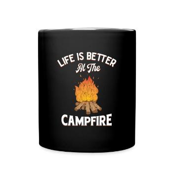 Life Is Better At The Campfire Camping Campfire - Full Color Mug - black - Front