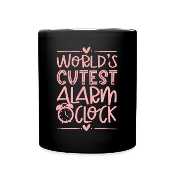 Cutest Alarm Clock Newborn Baby - Full Color Mug - black - Front