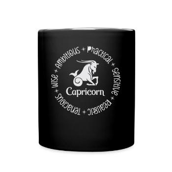 Capricorn Zodiac Sign Independent Original Active - Full Color Mug - black - Front