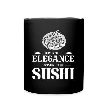 Sushi Japan Eat Sushimeal Meal - Full Color Mug - black - Front