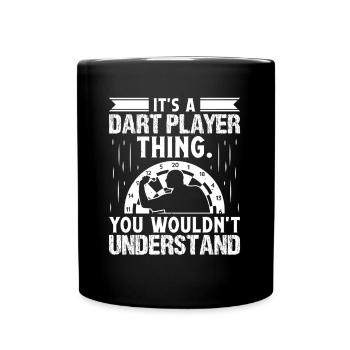 Darts Dart Player - Full Color Mug - black - Front