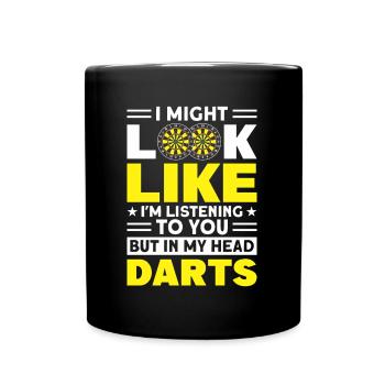 Darts Dart Player - Full Color Mug - black - Front