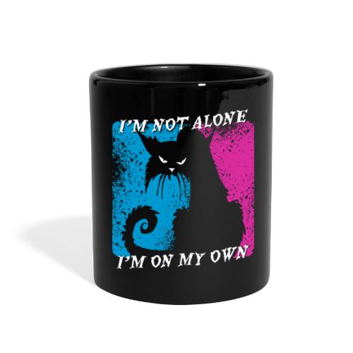 black cat alone - Full Color Mug
