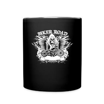 skull biker - Full Color Mug - black - Front