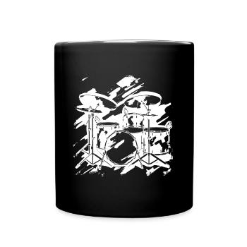 Drum Set - Full Color Mug - black - Front