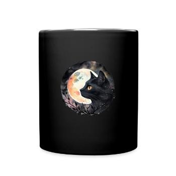 A terrifying black cat - Full Color Mug - black - Front