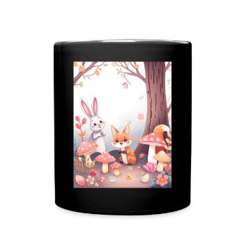 Woodland Friends - Full Color Mug - black - Front