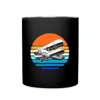 RC Plane Pilot Airplane Model - Full Color Mug - black - Front