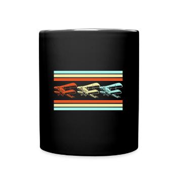 RC Plane Model Maker Airplane - Full Color Mug - black - Front