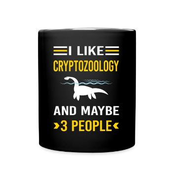3 People Cryptozoology Cryptid Cryptids - Full Color Mug - black - Front