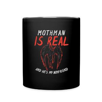Mothman Is My Boyfriend For Cryptid Lover - Full Color Mug - black - Front