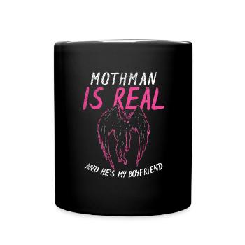 Mothman Is My Boyfriend For Cryptid Lover - Full Color Mug - black - Front