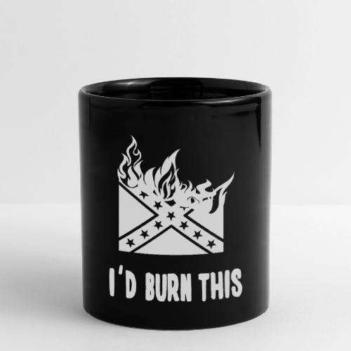 Confederate Flag Burning - Full Color Mug