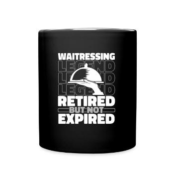 Waiter Waitress Retired - Full Color Mug - black - Front