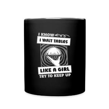 Waiter Waitress Funny - Full Color Mug - black - Front