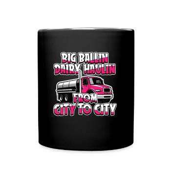 Milk Milk Truck - Full Color Mug - black - Front