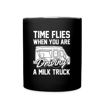Milk Humor Milk Truck - Full Color Mug - black - Front