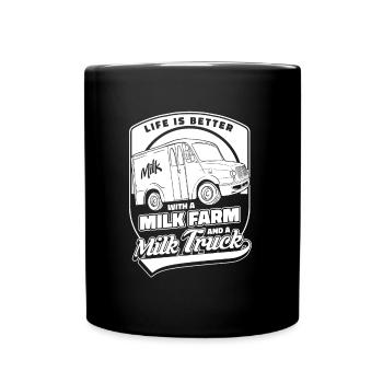 Milk Milk Truck - Full Color Mug - black - Front