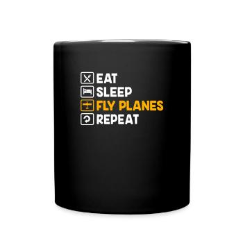 RC Plane Pilot Model Airplane - Full Color Mug - black - Front