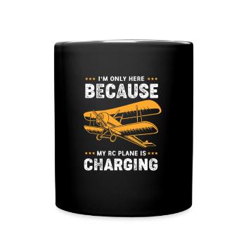 RC Plane Aircraft Model Airplane - Full Color Mug - black - Front