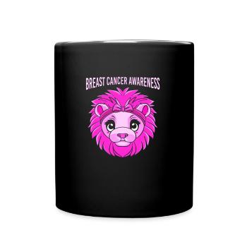 Breast Cancer Awareness Support - Full Color Mug - black - Front