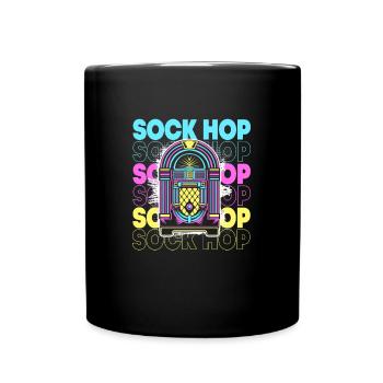 Retro 50s Sock Hop Dance - Full Color Mug - black - Front