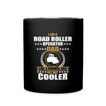 Road Roller Operator Dad - Full Color Mug - black - Front