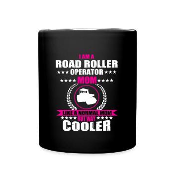 Road Roller Operator Mom - Full Color Mug - black - Front
