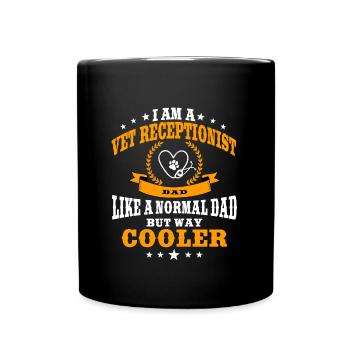 Funny Vet Receptionist Dad - Full Color Mug - black - Front